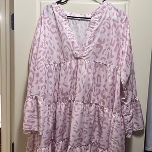 Pink Cheetah flowy Dress